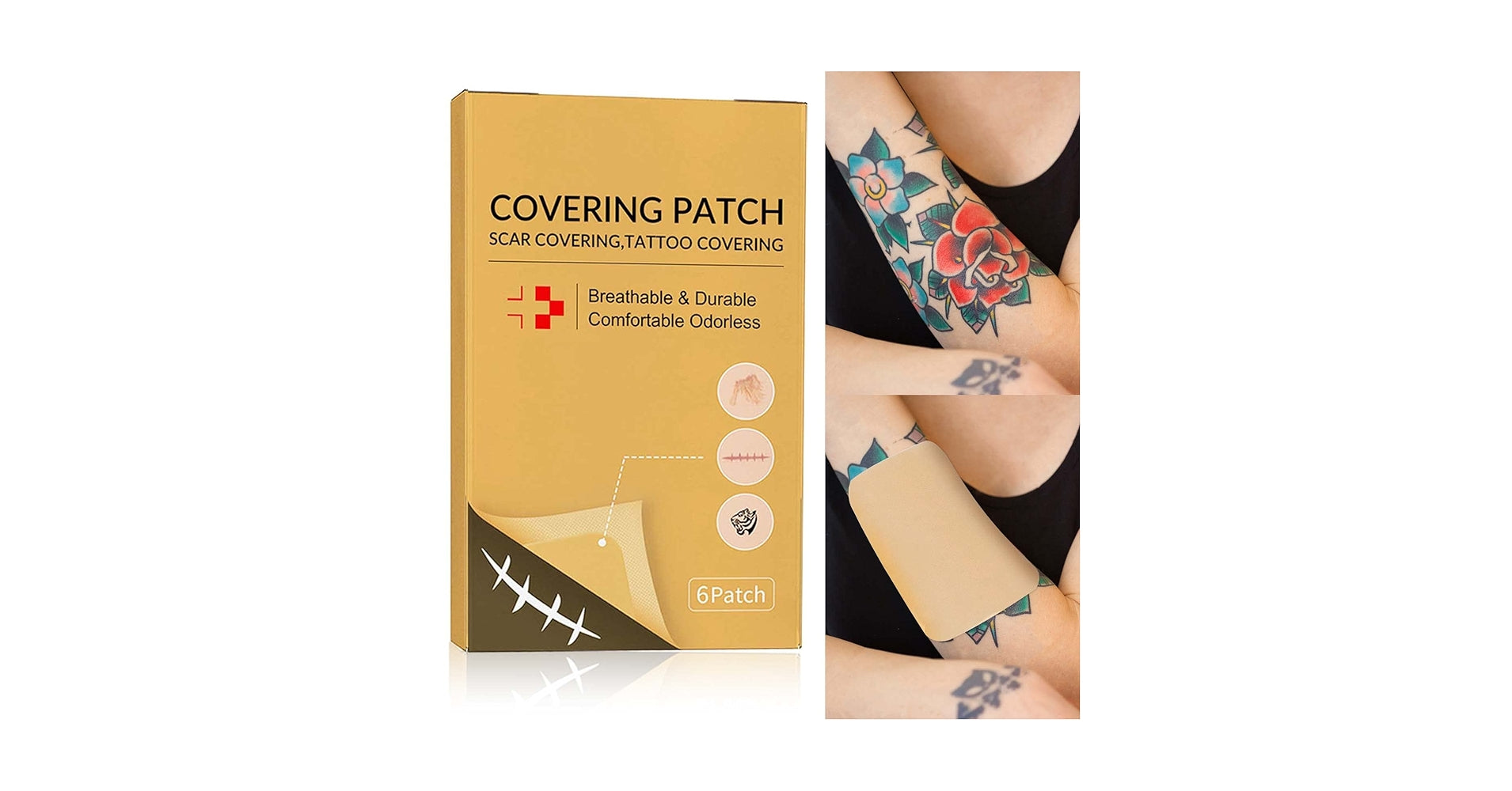 Waterproof Invisible Skin Concealer Patch for Scars and Tattoos 6Pcs