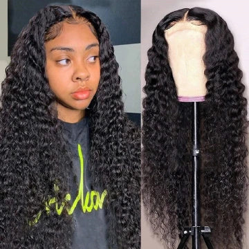 16 Inch Deep Wave 4x4 Closure Human Hair Wig