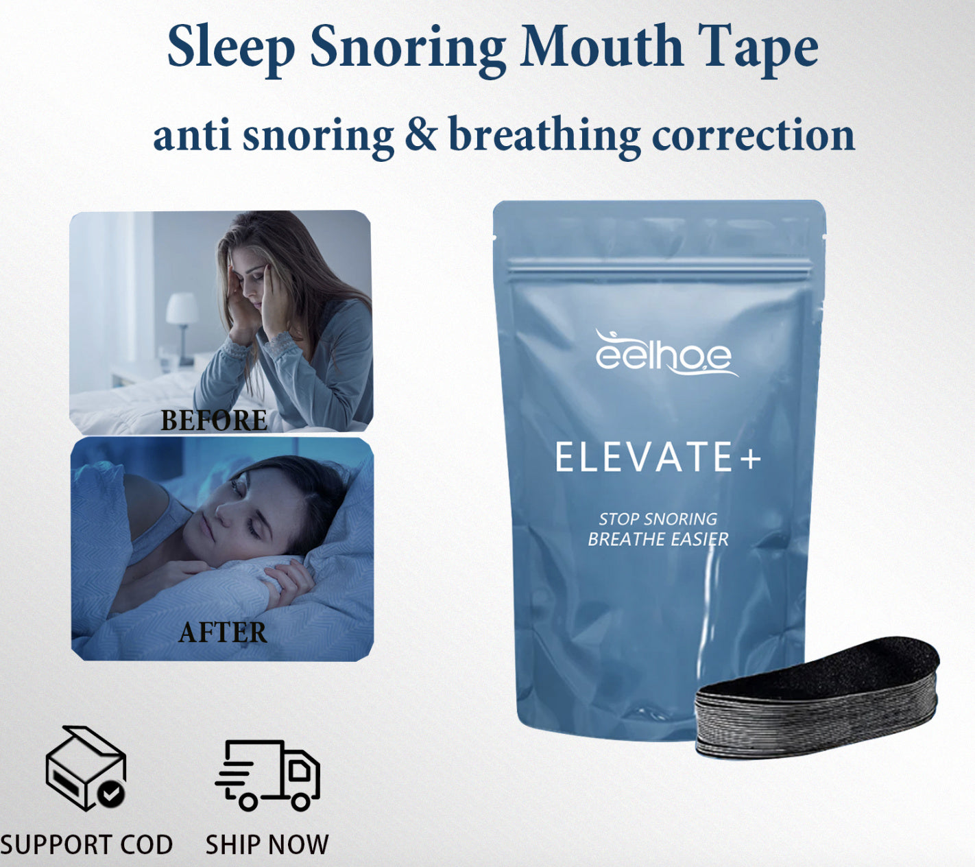 Eelhoe Elevate Anti-Snoring Mouth tape 30pcs